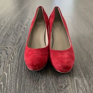 Eileen Fisher Ruby Red Suede Pumps